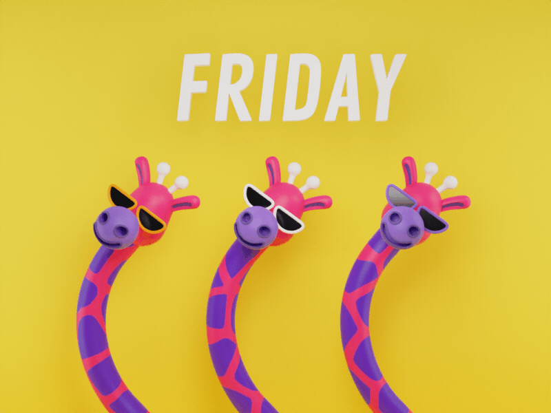 Giraffes dance 3D 3d animation blender character giraffe