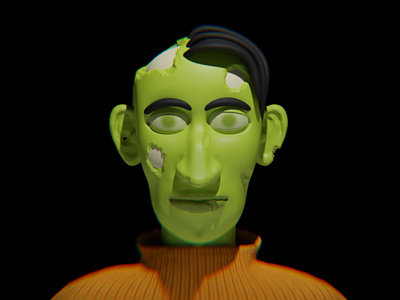 Some for Halloween 3d avatar blender character green halloween zombie