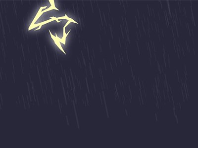 Lightning 2d animation effect flash horor light lightning rain