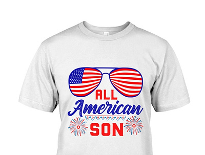 All American Son 4th July Shirt Classic T-Shirt 3d branding graphic design logo motion graphics ui