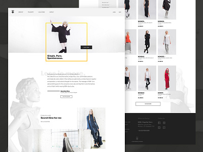 Monochrome website grey minimal monochrome ui webdesign website