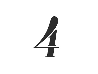 41 black logo minimal numbers typography