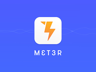 MET3R logo electricity logo minimal