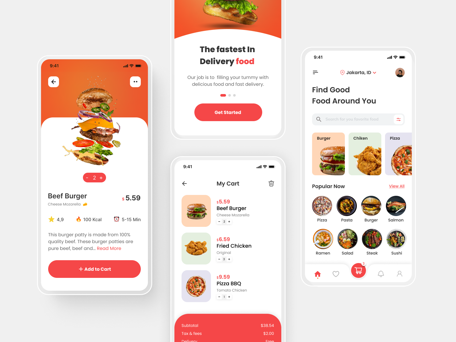 UI Food Delivery by Dede Andri Muhammad Reza on Dribbble