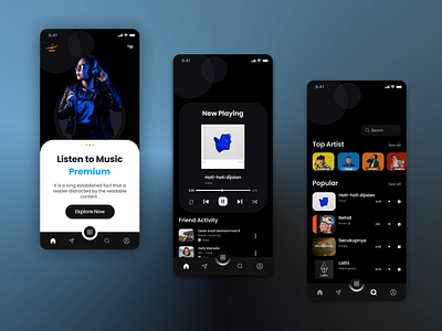 Musik App - Dark Mode