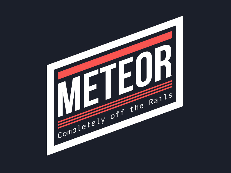 Meteor - Completely Off The Rails T-Shirt Design kickstarter logo meteor meteor.community meteorjs t-shirt