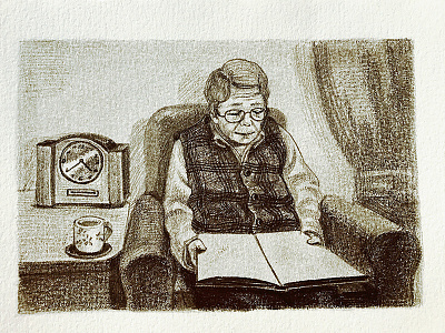 20170317-Grandmother family grandmother illustration pencil tanmin