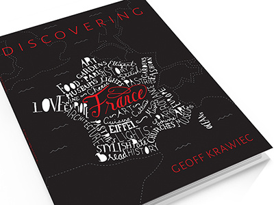 Discovering France Book Cover book cover france graphic design hand lettering script travel