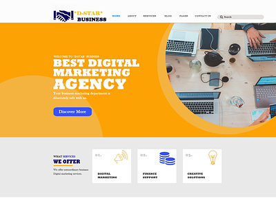 Single page website branding design ui website design b