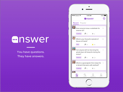 Answer App app apple channels chat concept discussion interface ios iphone mobile ui ux