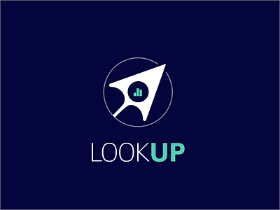 LOOKUP logo design flat illustration logo vector