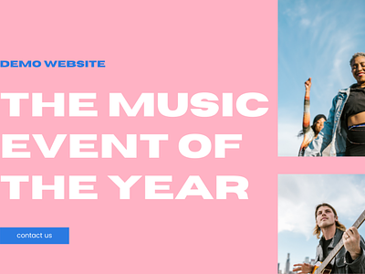 Music event website