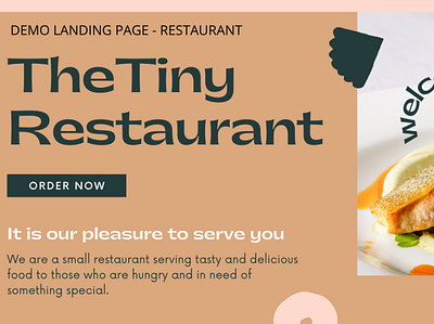 Demo Landing Page - Restaurant branding graphic design websitedevelopment
