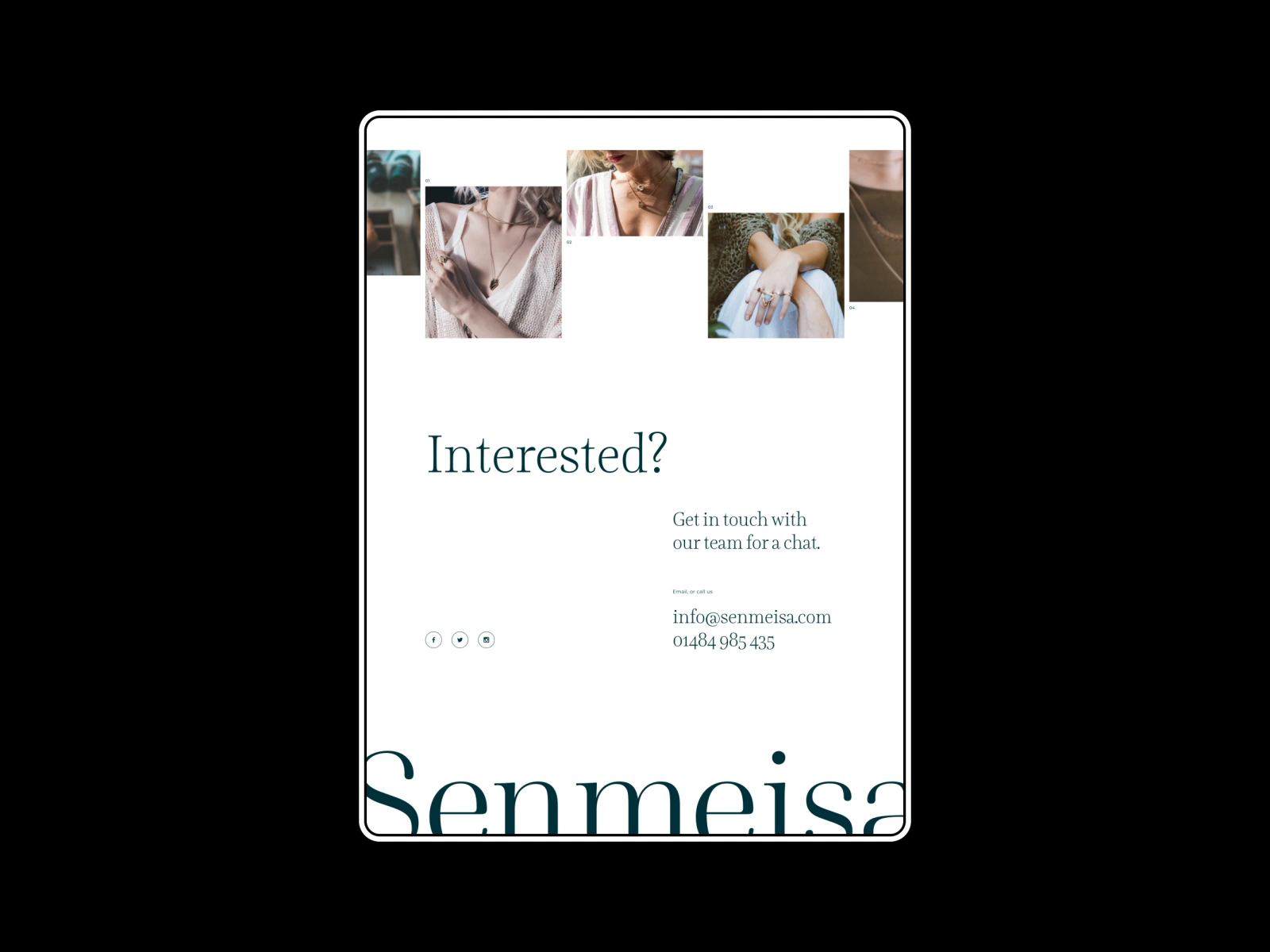 Senmeisa jewellery full website animation by James Betts on Dribbble