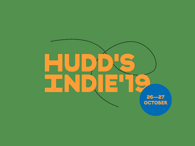 Hudd Indie, music, food and drink festival logo animation animation badge brand brand identity branding design drink festival food logo logo animation music typography