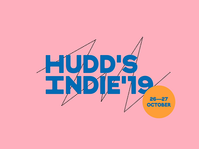 Hudd Indie, music food and drink festival logo animation animated animation badge brand brand identity design logo logo animation pattern typography zigzag