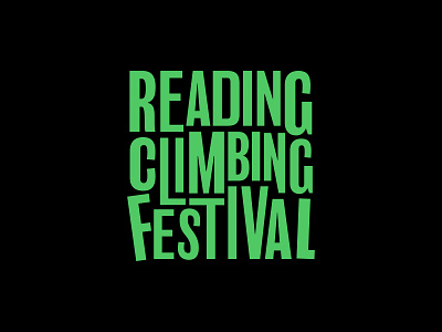 Climbing festival typographic logo design bespoke branding agency climbing custom festival handmade idenity lettering logo type sport typography