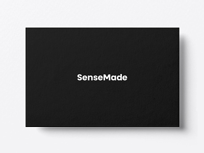 SenseMade brand strategists logo design in print black black and white brand brand identity branding custom design letters logo make sense minimal minimalist modified sense made simple type typography white