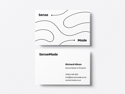 SenseMade line graphic / topographic business cards black and white brand brand identity business cards design finger print graphic style layout line graphic logo mockup print topography typography visual language