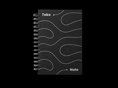 Take Note, SenseMade notebook design black and white book book cover brand brand identity branding cover design line graphic notebook notebook design notebook mockup stationery typography wavy