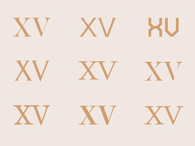 Number 15, Roman numeral typography tests