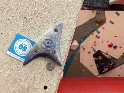 Winter Bouldering League climbing competition route marker