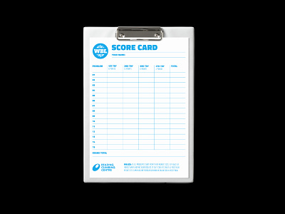 Winter Bouldering League climbing competition scorecards