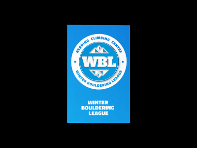 Winter Bouldering League climbing competition pin badge