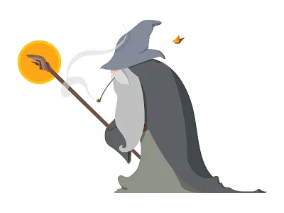 Gandalf the Grey adobe character design gandalf illustration illustrator lord of the rings lotr