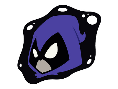 Raven, Teen Titans design graphic design illustration illustrator logo minimal minimalist raven teen titans