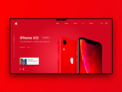Iphone Xr design home page iphone xr ui ux web