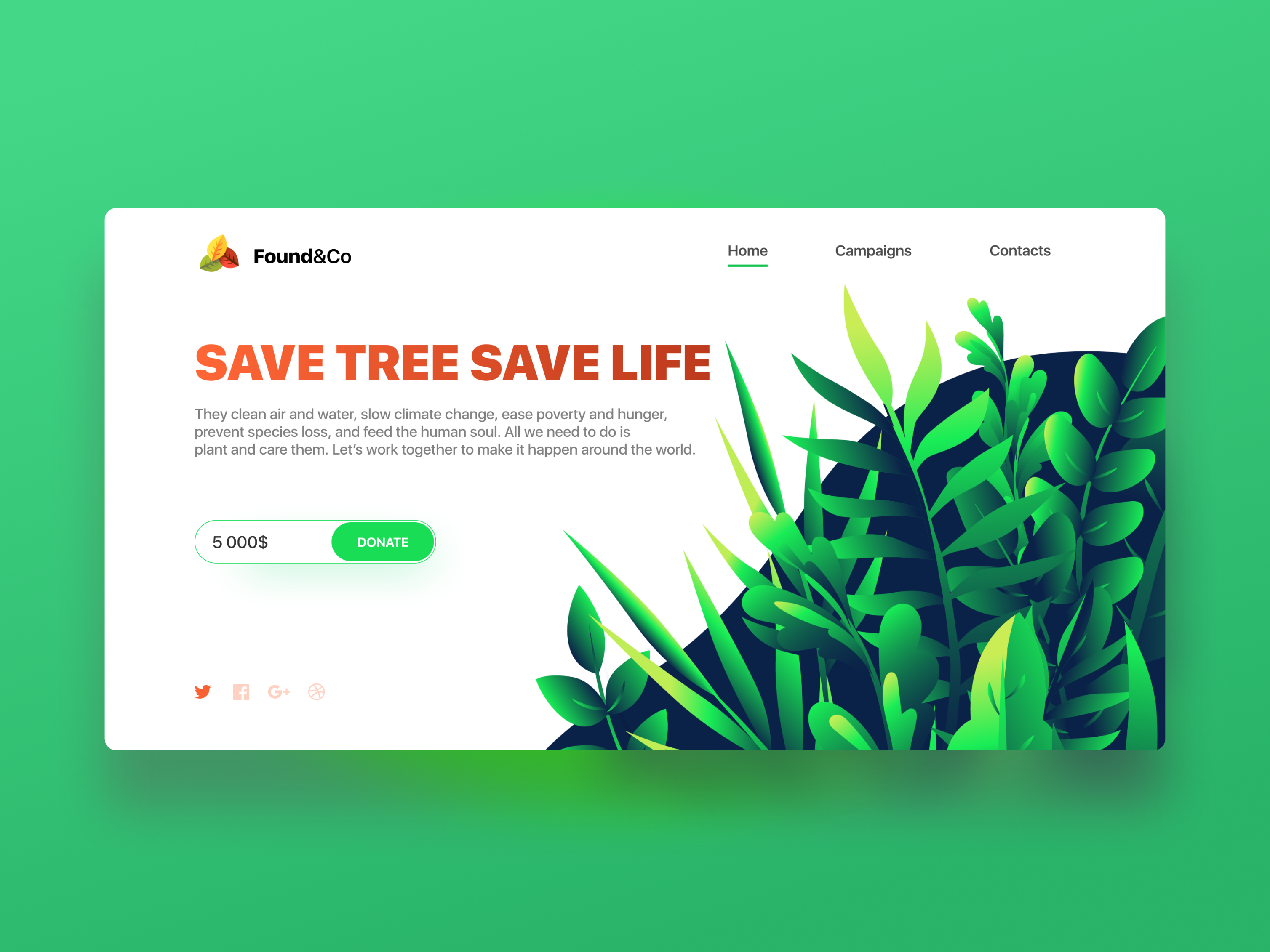 Save Tree Typography Save Tree by Igor Nevsky on Dribbble