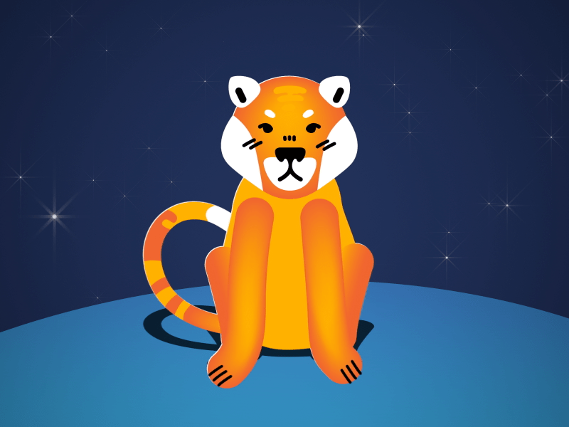 Tiger Year af after effects animation cat character duik lion mograph motion design tail tiger wiggle