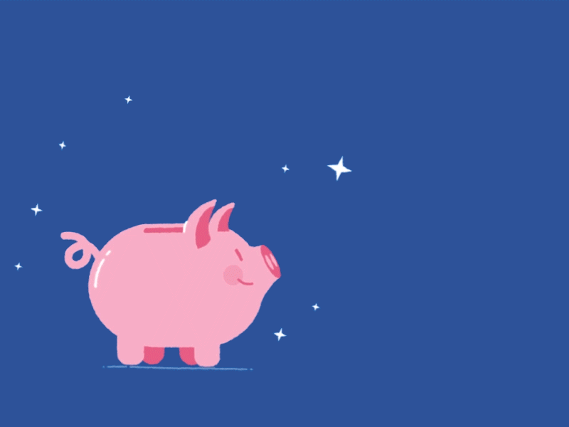 Piggy bank animation bank character coin deposit money moneybox pig promsvyazbank psb psbank rouble