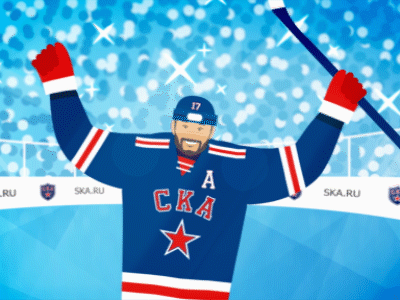 Hockey. Goal character goal hockey ice illustration khl player russia ska skate sports stick