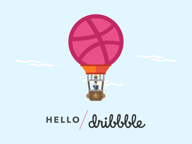 Hello Dribbble ae animation debut drawing new shot welcome