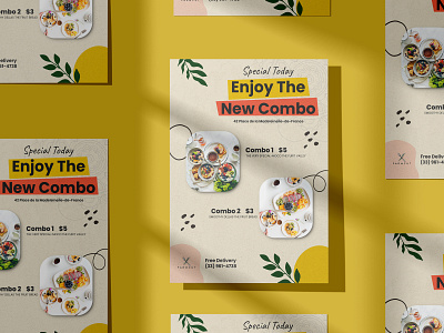 Enjoy the new combo.. ads advertisement banner bussiness card creative flyer food food flyer illustration illustrator photoshop poster promotion taste