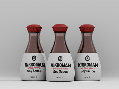 Kikkoman Natural Sauce 3d animation design graphic design illustration typography