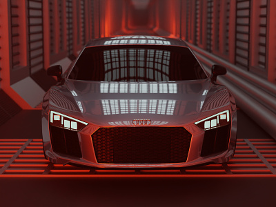 Audi R8 3d animation graphic design