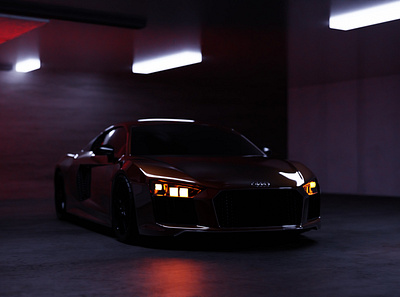 Audi R8 3d animation graphic design motion graphics