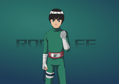 Naruto Rock Lee design graphic design illustration vector