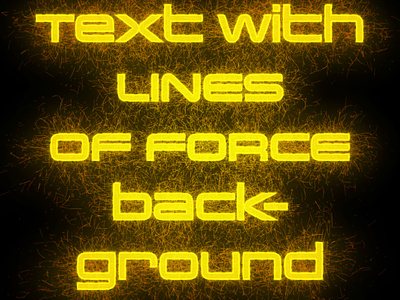 Text with Lines of Force background (AI graphic style) illustrator