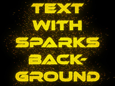 Text with Sparks background (AI graphic style) illustrator vector