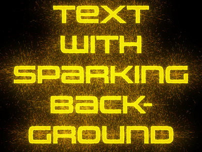 Text with Sparking background (AI graphic style)