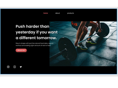 Fitness Site UI branding design figma ui