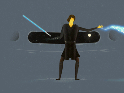 Star Wars shot animation character darth design gif gradient lightsaber motion skywalker starwars texture vader