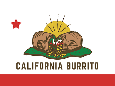 Burrito Republic burrito california flag fries guacamole