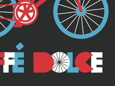 Dolce Cyclist bike caffe cycling espresso poster