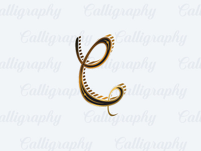 C c calligraphy gold graphicdesign letter script