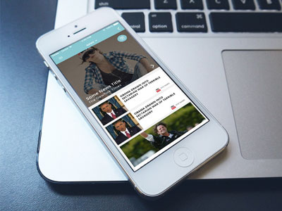Mobile News Site creative design flat minimal responsive